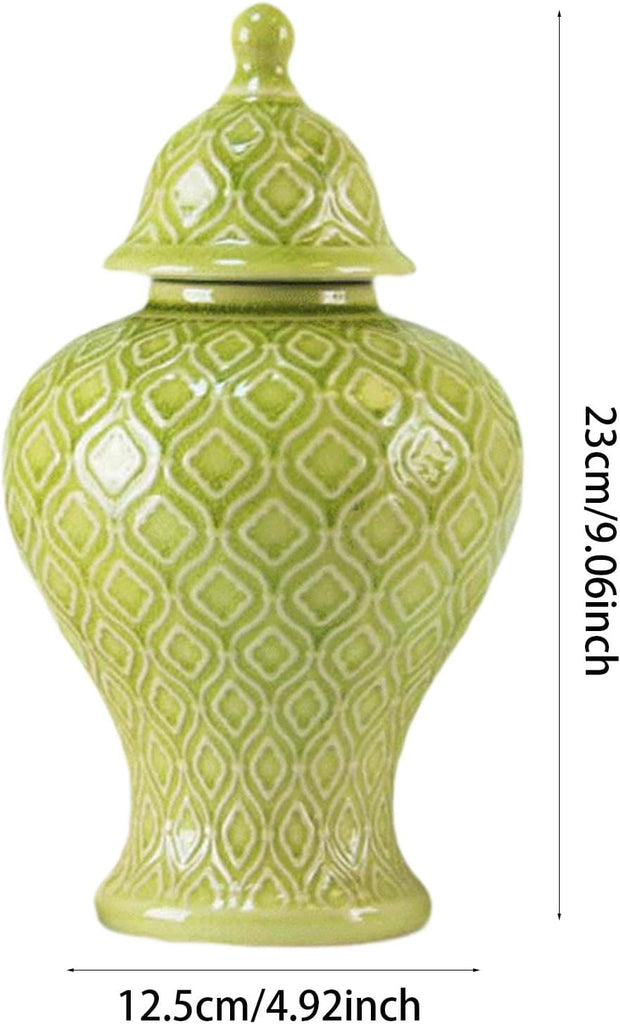 Porcelain Vase Jar Tabletop Decoration 12.5x23cm Decorative Ginger Jar for Party, Dining Table Decor Fine