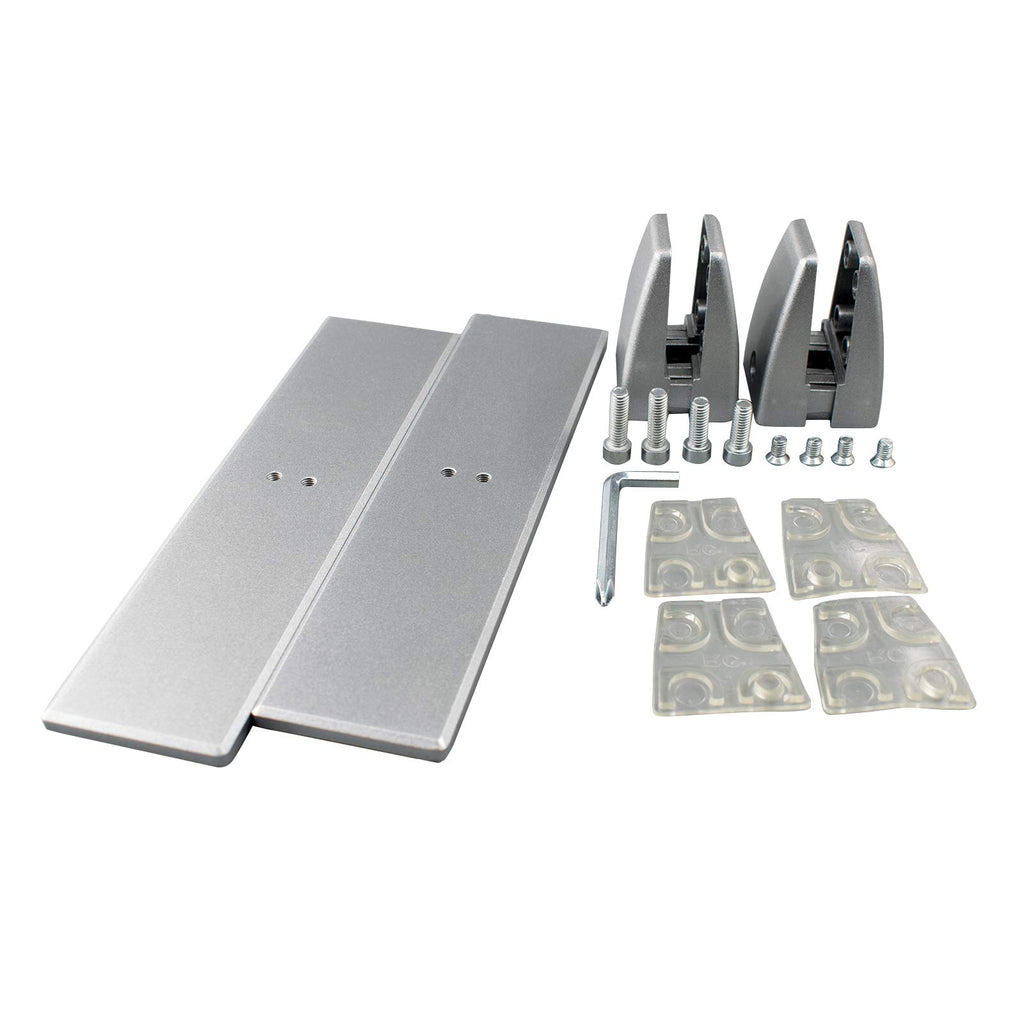 2 Pcs Sneeze Guard Clamp, Bracket Sneeze Guard Shield Base for Countertops, Stick On Heavy Duty Auminum Partition