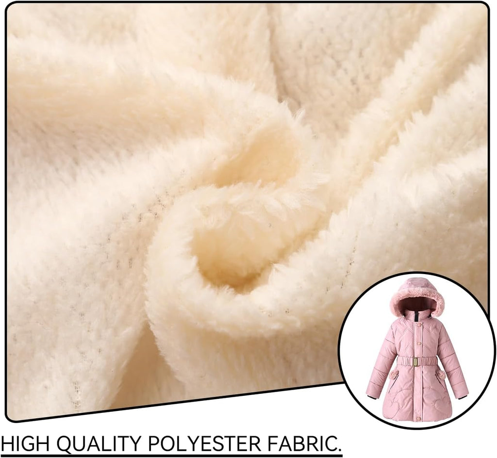 Girl Winter Dress Coats Hooded Fleece Jacket Kid Padded Heavy Parka