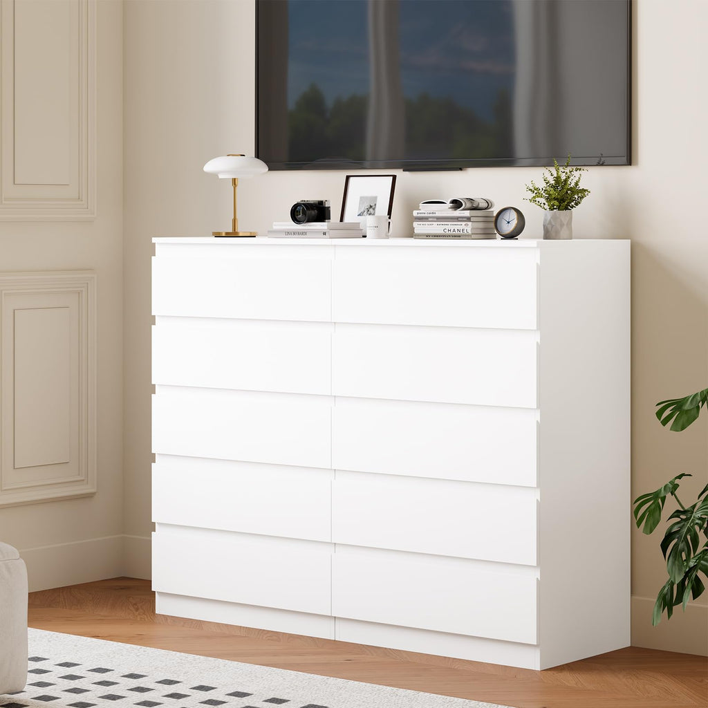White Wood, 5 Drawer for Clothes Storage