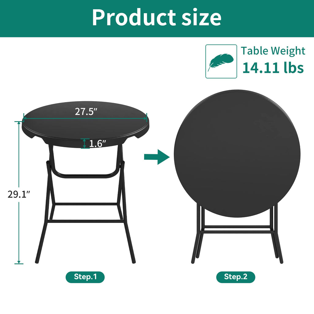 32 Inch Round Folding Table for Outdoor/Indoor