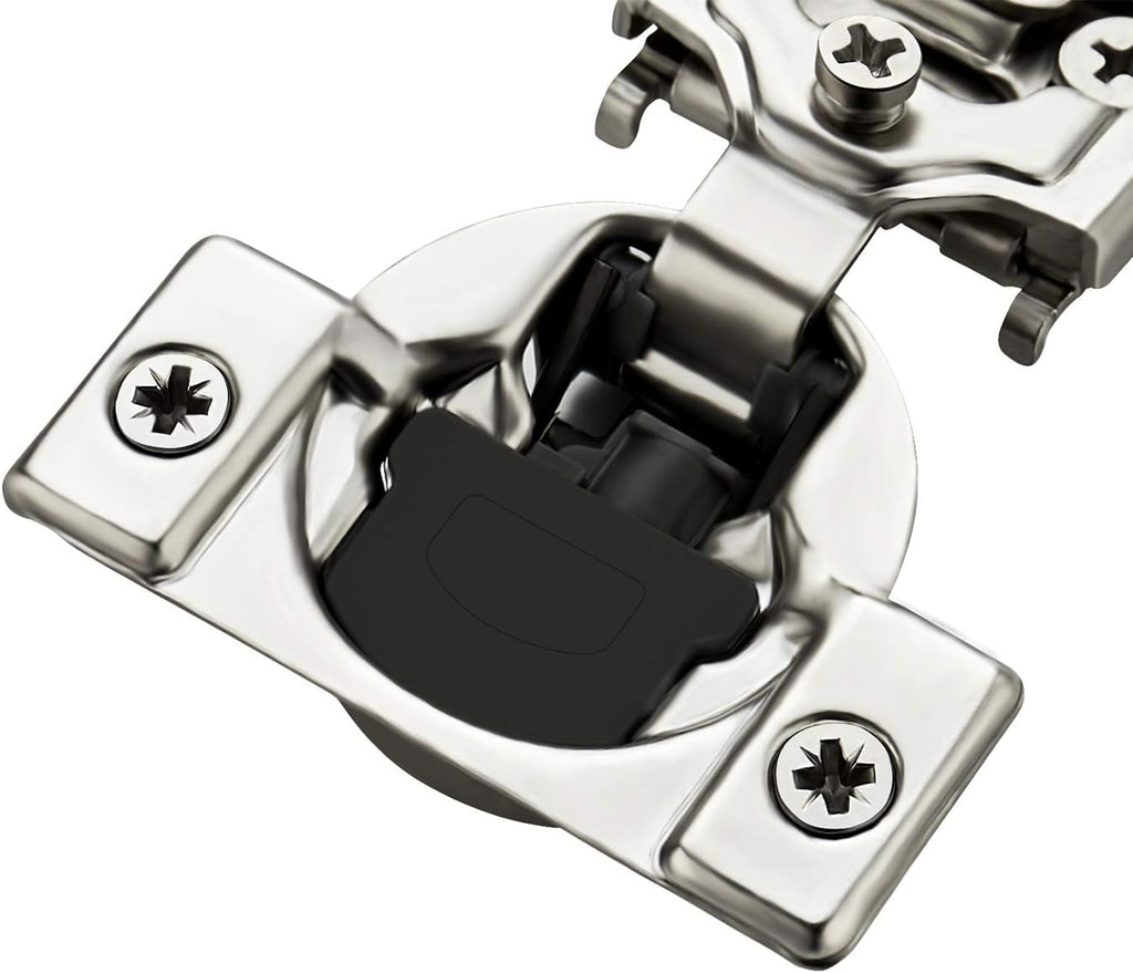 50 Pack 25 Pair 1/2 inch Overlay Soft Close Kitchen Cabinet Hinges Stainless Steel Adjustable Kitchen Hinges Satin