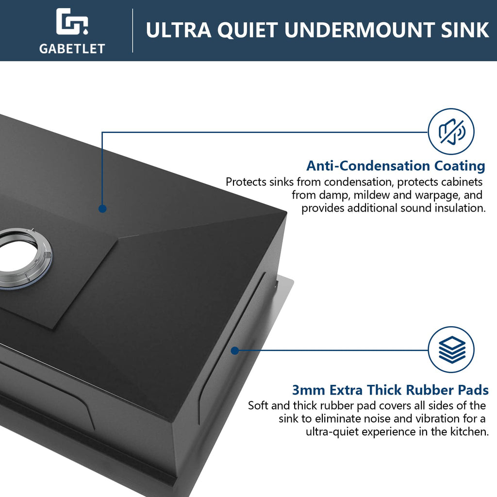 32-inch Undermount Workstation Kitchen Sink, 16 Gauge Stainless Steel Kitchen Sink with Nano Coating & Brushed