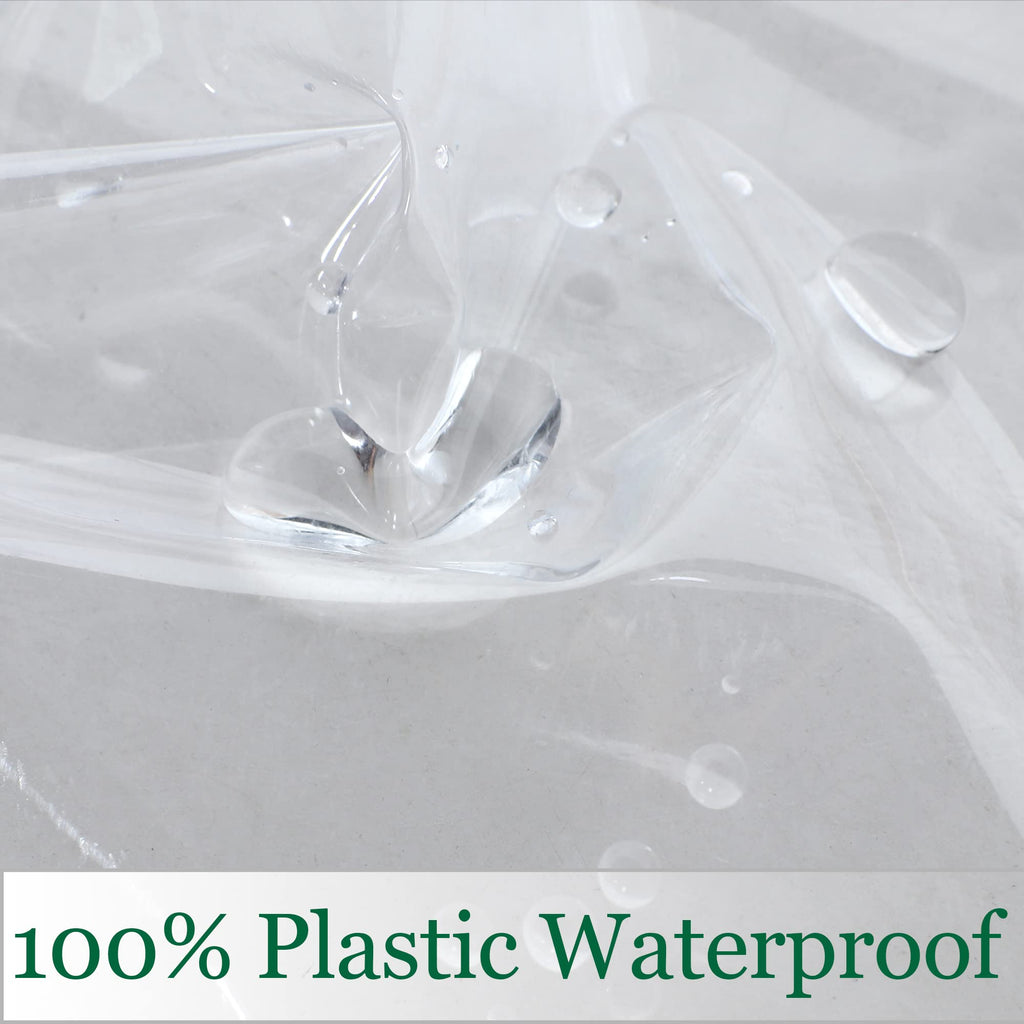 Clear Plastic Tablecloth 54 x 144 Inch, 100% Waterproof Oil-Proof Spill-Proof Vinyl PVC Table Cloth, Wipeable