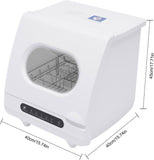 Portable Dishwasher Countertop 6 Place Settings Compact 15.6x15.4x16.9in 5 Functions 161.6°F 55dB Quiet 1.32Gal Water