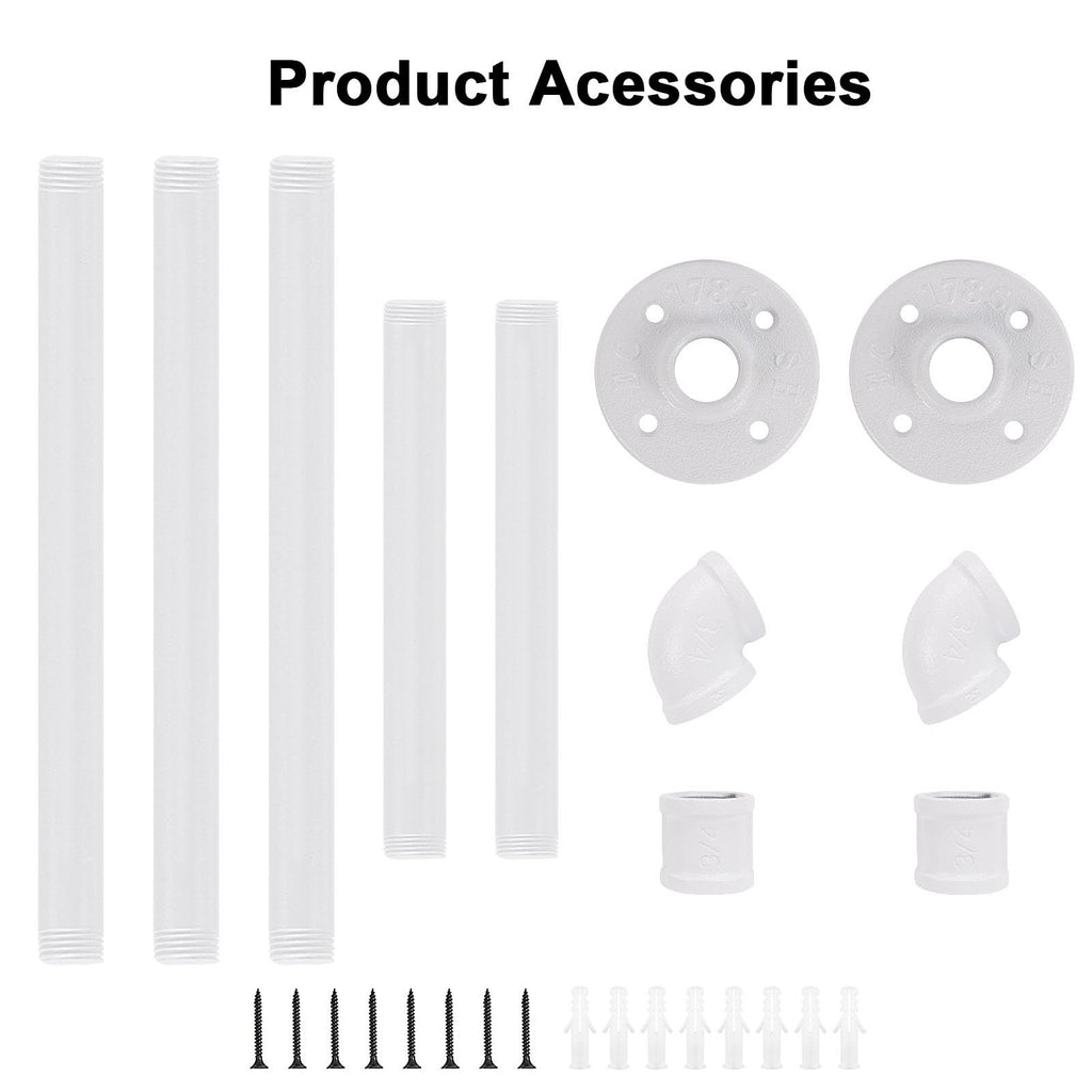 Industrial Iron Pipe Clothes Hanging Bar DIY Wall-Mounted Garment Rack Heavy Duty Clothing Rack , Laundry Room