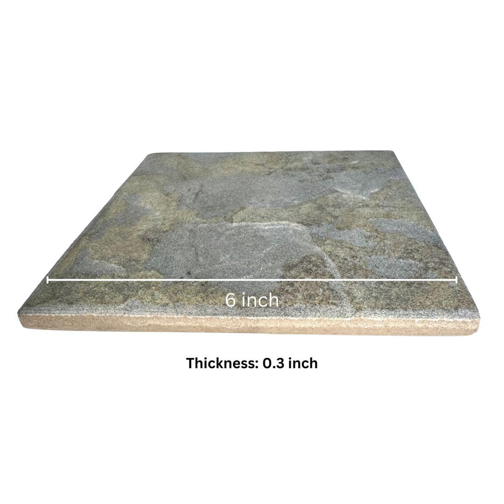 Canyon Mist 6x6 Matte Porcelain Tile - Durable Textured Stone-Look Floor & Wall Tile for Indoor Outdoor Use