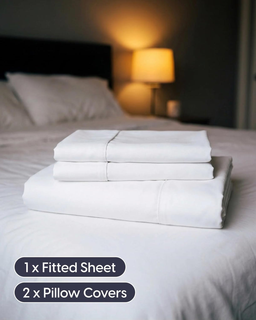 Queen Bed Sheets - 3 Piece - NO Flat Sheet Included - Queen Sheet Set - Soft, Comfy & Cooling - Easy Care - Wrinkle &