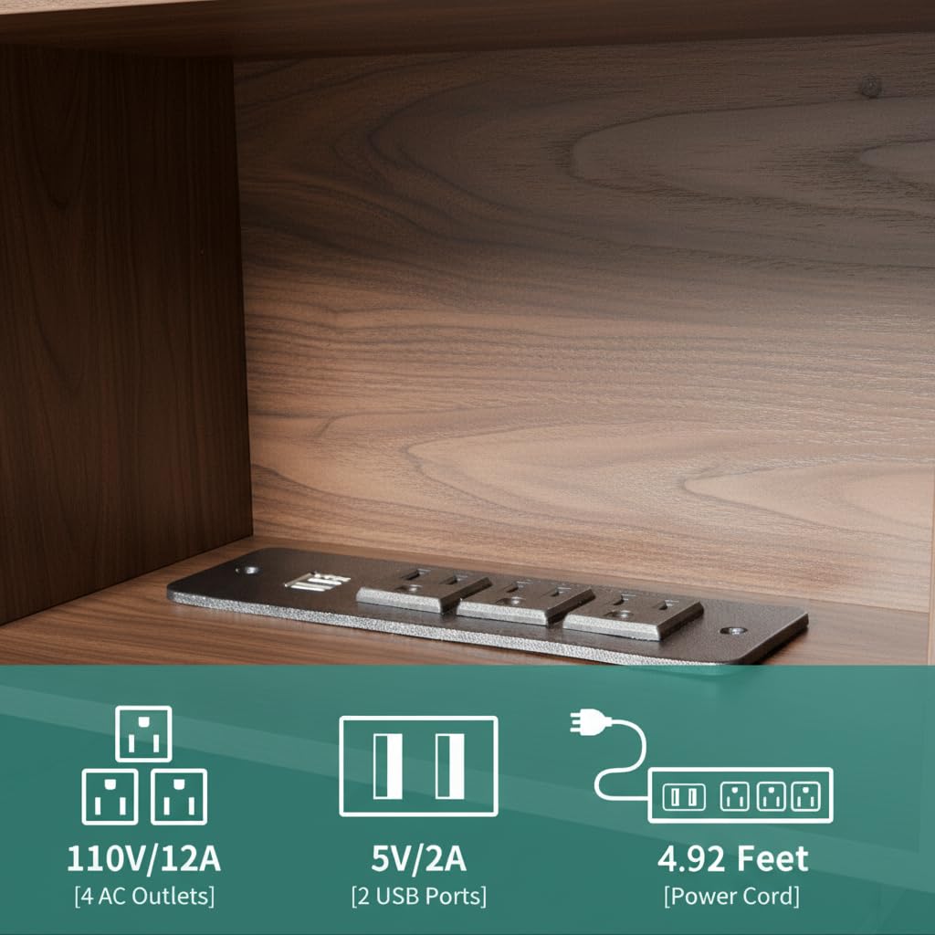 65" Floating TV Stand Wall Mounted, 16-Color LED 4 Modes Modern Fluted TV Console with 3 Flip-Down Cabinets