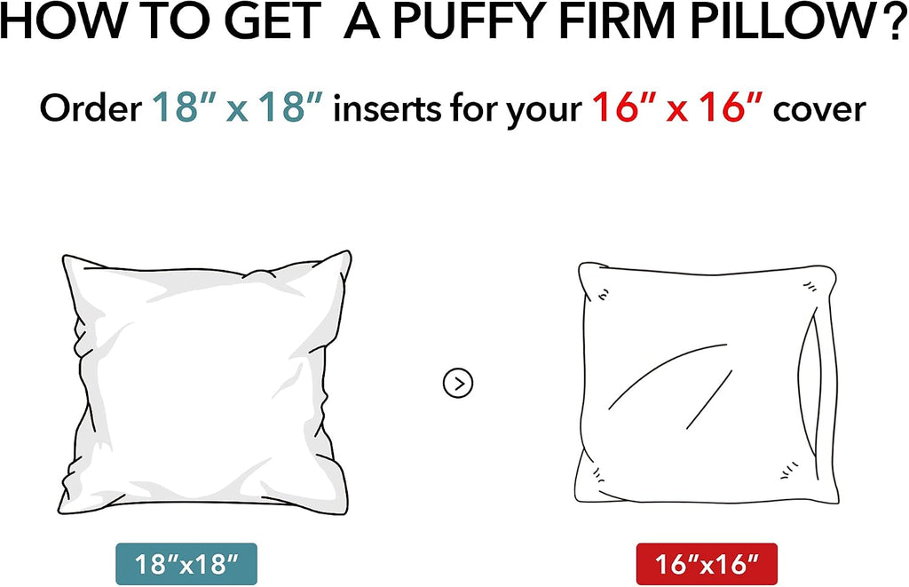 18 x 18 Outdoor Pillow Inserts () - Square Waterproof Throw Pillow - Decorative Throw Pillows Insert - Set of 2