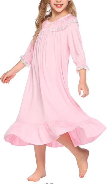 Girls' Nightgowns Toddler Pajamas Dress Soft Princess Nightshirts