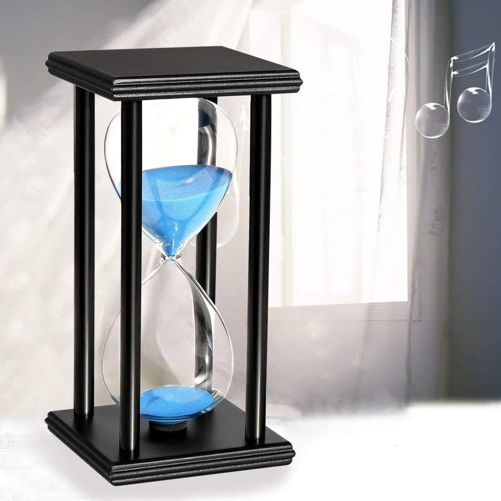 Sandglass 60 Minutes Timer Hourglass 1 Hour for Ornament Decoration Xmas New Year Birthday Tea Coffee Table Book