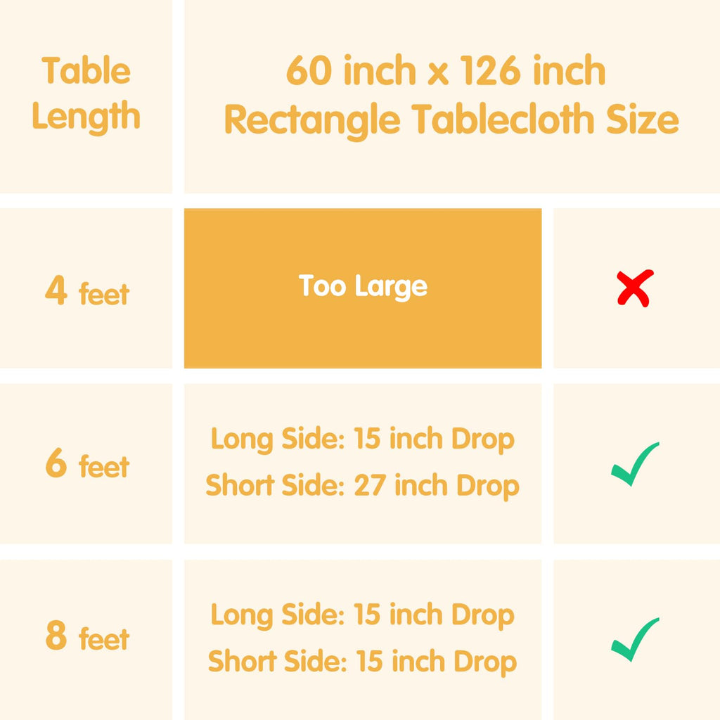 8 Pack Hunter Green Tablecloth 60x126 Inch for 8ft Rectangle Table