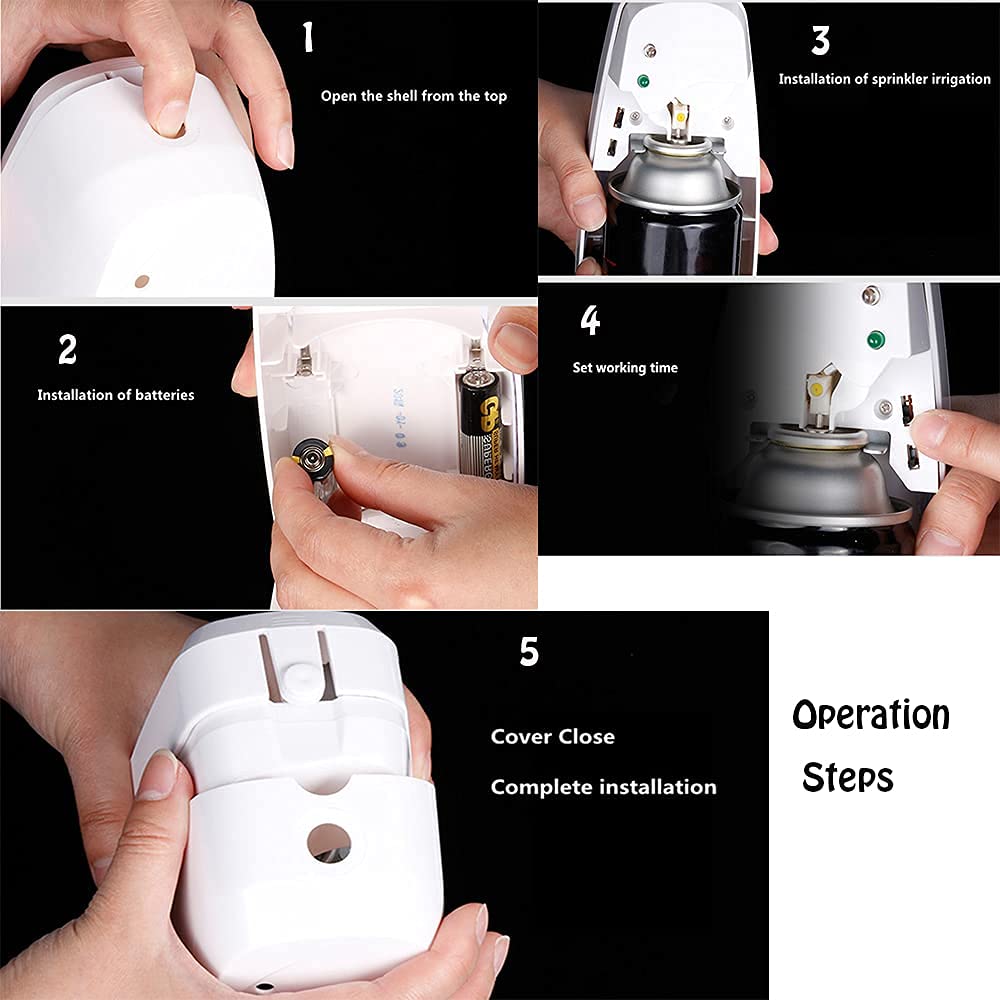 Automatic Air Freshener Spray Dispenser (2-Pack), Wall Mounted/Free Standing Automatic Air Fresheners and Commercial