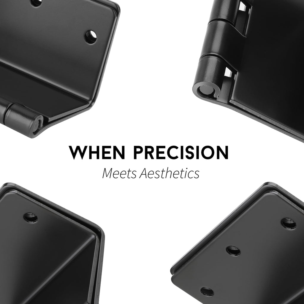 3 Pack Matte Black Offset Door Hinges 3.5" Inch 1/4" Inch Radius