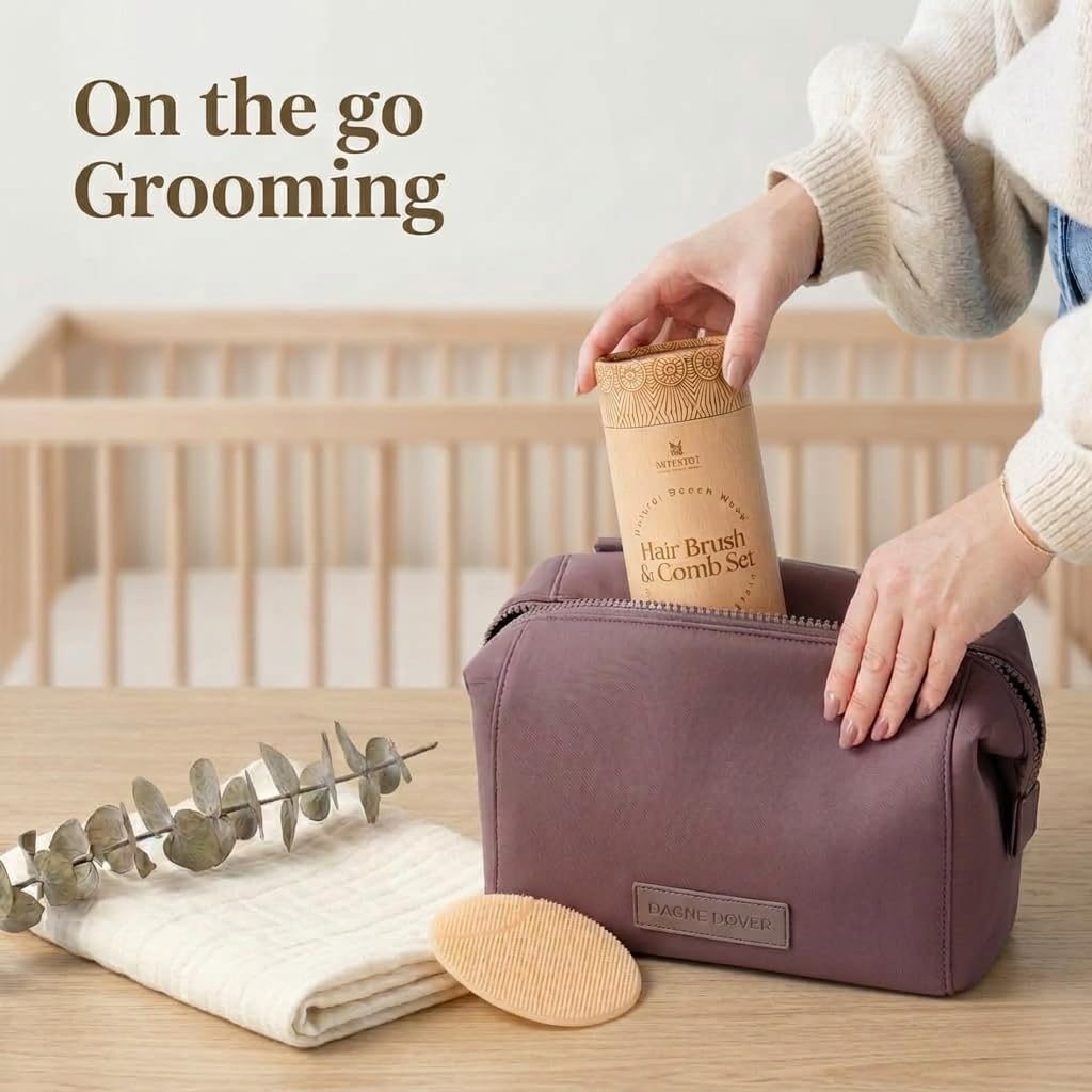 Hair Brush & Cradle Cap Brush, Newborn Grooming Kit