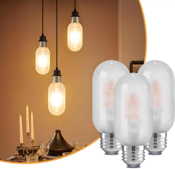 LED Edison Bulb 40 Watt Equivalent Dimmable Frosted Glass 3 Pack