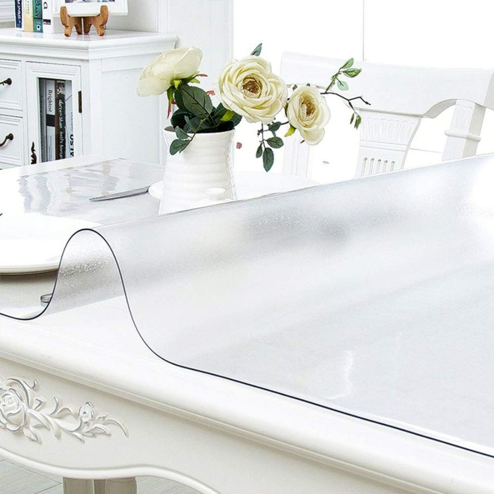 Frosted PVC Table Cover Protector 18 x 48 Inch 1.5mm Thick
