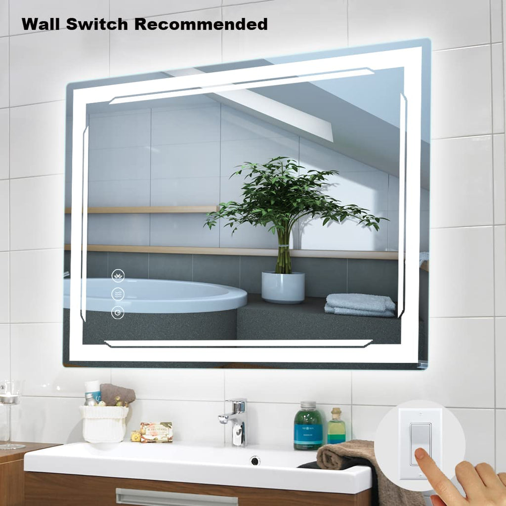 24x32 in LED Bathroom Vanity Makeup Mirror with Lights & Bluetooth Speaker