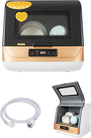 Portable Countertop Dishwasher, Mini Table Top Dishwashers 3 Washing Programs