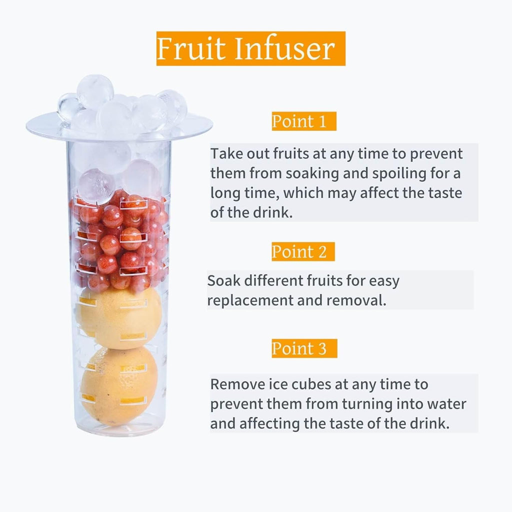 Gallon Drink Dispensers for Parties with 2 Press-Spigots & Fruit Infuser - Set of 2