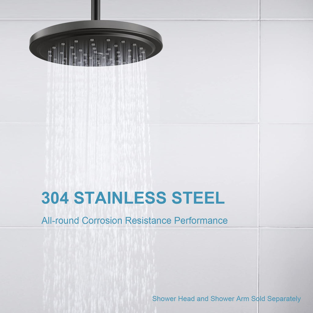 Shower Arm with Flange, 24 in Ceiling Mount Replacement Rain Shower Head Straight Arm Ceiling-Mounted For Fixed