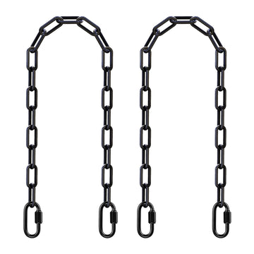2Pcs 40" Hanging Swing Chain Black Plastic Coated Hanging Chains