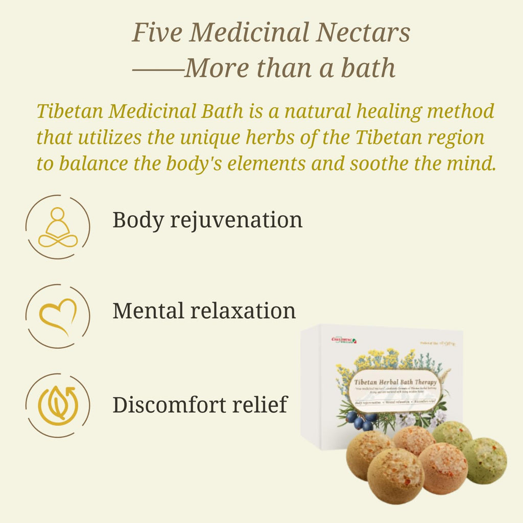 CheezhengHimalaya Bath Bombs, Tibetan Herbal Formula, 6-Count Gift Pack