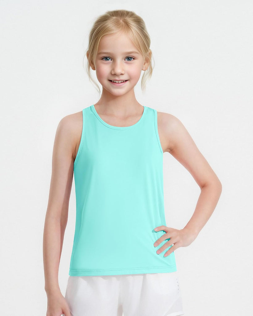 Girls Tank Tops 3 Pack Athletic Quick Dry UPF 50+ Racerback Tops