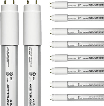 4Ft T8 LED Tube Light Bulb Type A+B Hybrid Safe Shield Sleeve Single/Dual Ended Ballast Bypass 18W 2000 Lumen 3500K