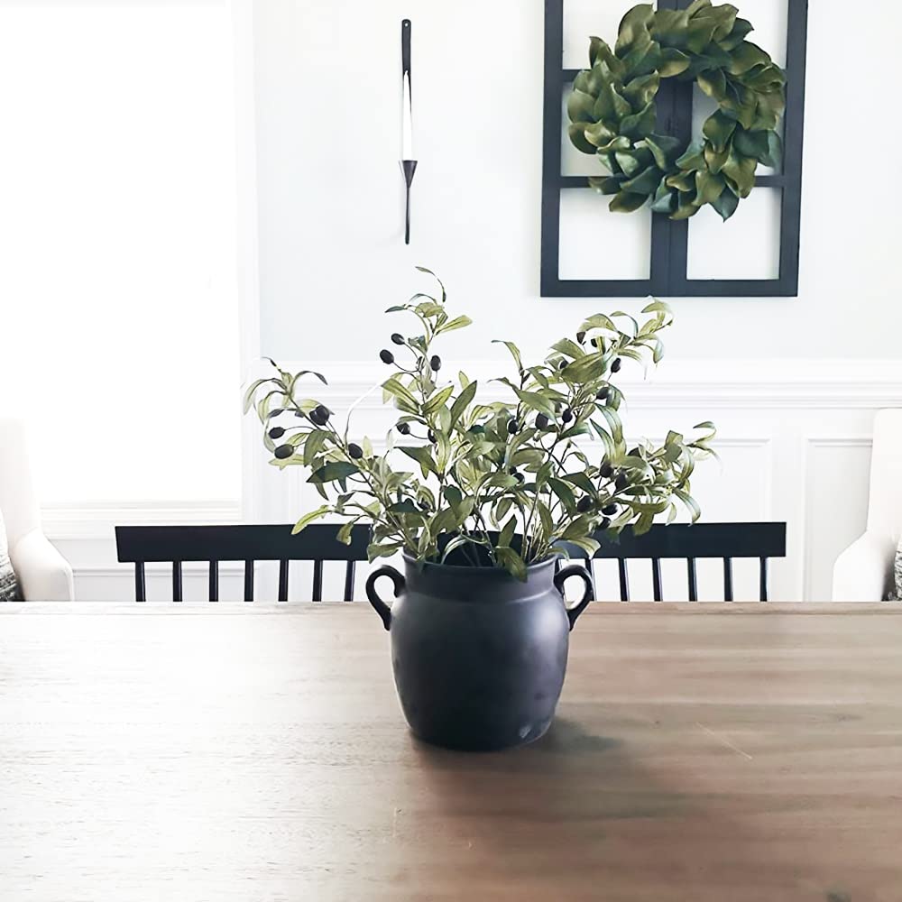 5 Pack Olive Branches Artificial Plants Greenery Stems Olive Leaves Fake Fruits Silk Plants