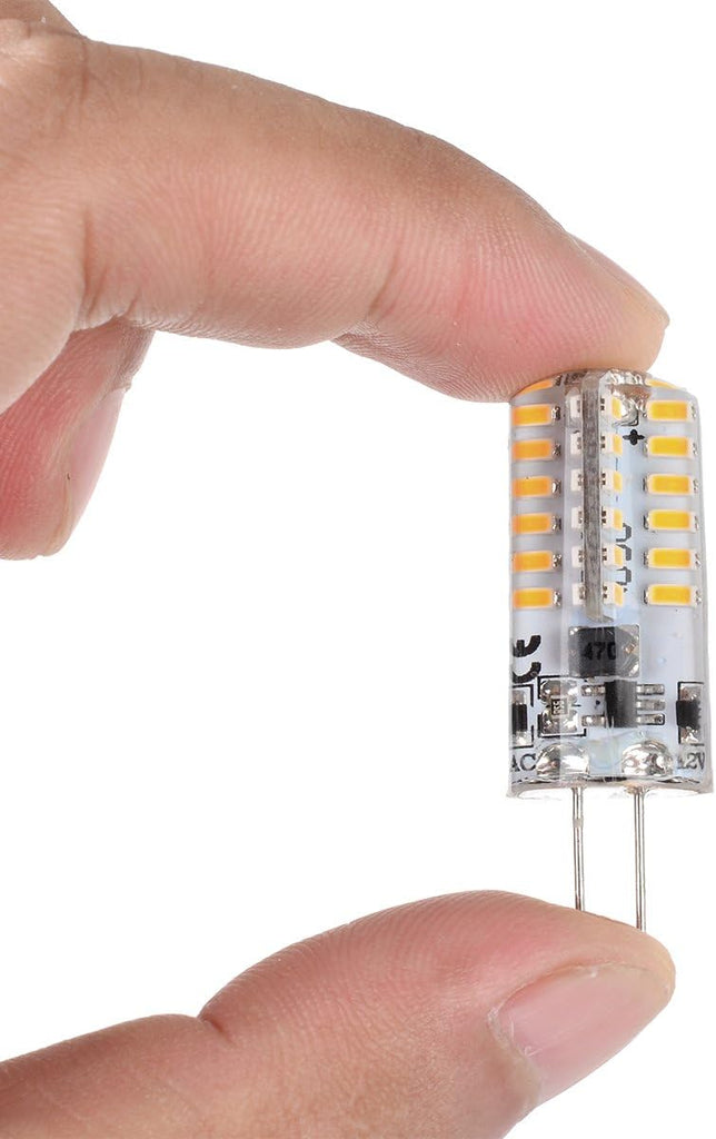 6pcs G4 LED Bulbs JC Type Bi-Pin Light 3W 12V Warm White 3000K T3 Halogen Bulb Replacement G4 Bulb for Outdoor