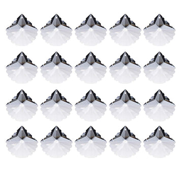 20pcs Crystal Prisms Shell Shape Chandelier Drop Parts Hanging Pendants Curtain Lamp Drop 38mm Suncatcher Xmas Window