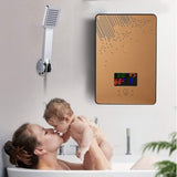 Tankless Electric Hot Water Heater, 4500W 110V Instant Water Heater On Demand Bath Shower with LED Screen Display for