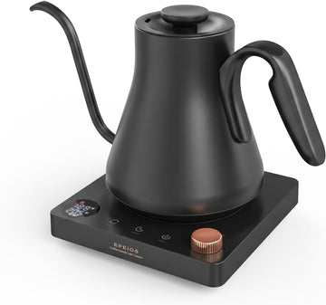 Gooseneck Electric Kettle 1°F Temperature Control,1200W,0.9L,Black