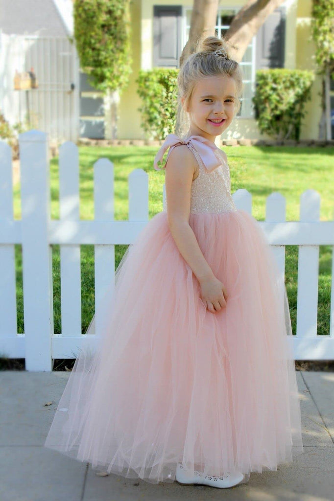 One-Shoulder Sequin Tutu Junior Flower Girl Dresses Christening Dresses 182 8
