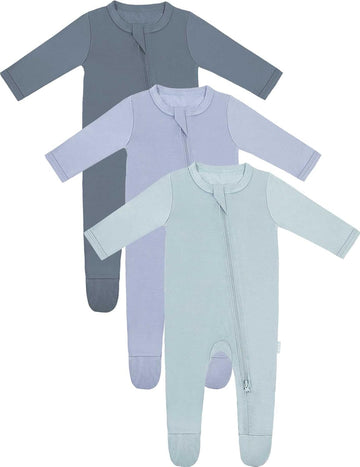 Unisex Baby Footies Pajamas,Rayon Derived From Bamboo,Buttery Soft Sleep 'N Play PJs, Way Zipper Closure