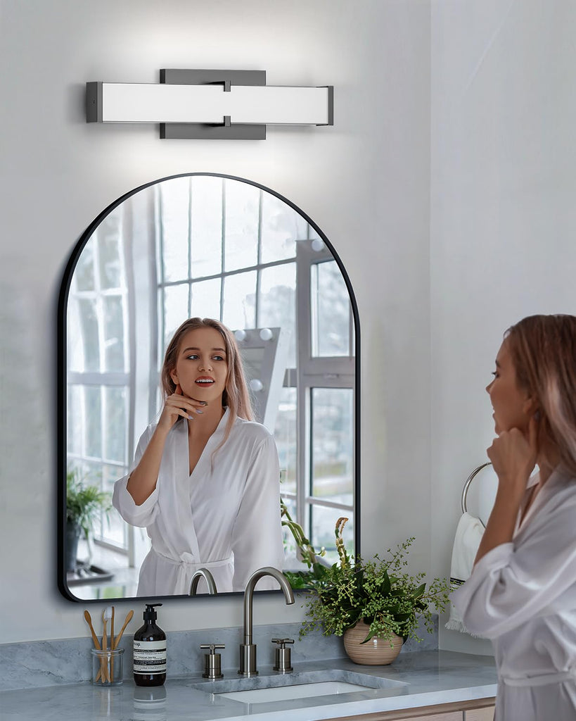 Modern LED Light Fixtures 40 Inch, 40W 3600 Lumen Dimmable Vanity Light, 5CCT Lights, Black, ETL Certified