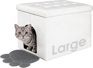 Cat Litter Box Enclosure Furniture Odor Control, Large