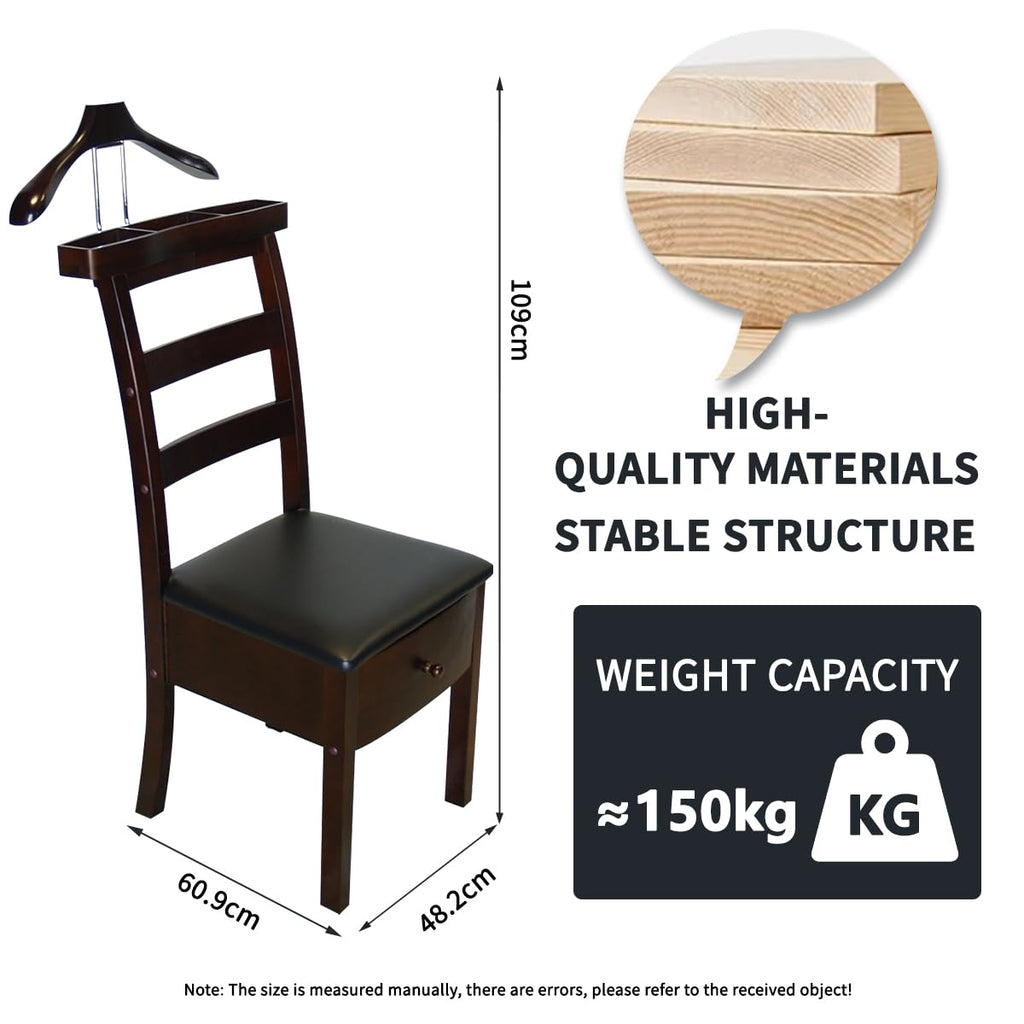 Gentleman's Valet Chairs Clothes Valets with Drawer Hanger Trouser Bar, Home & Garden Household Supplies Storage