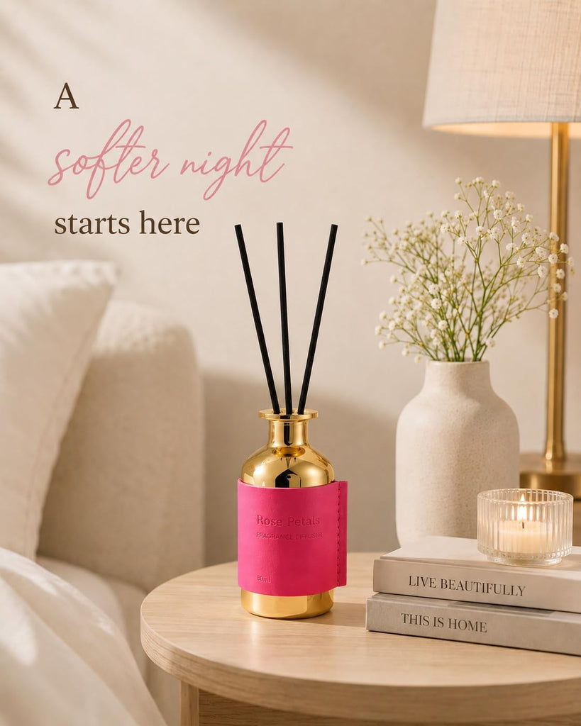 Reed Diffuser Set, Diffuser 80Ml / 2.7 fl OZ Gift Box - Includes Reed Diffuser Sticks, Long Lasting Fragrance Oil