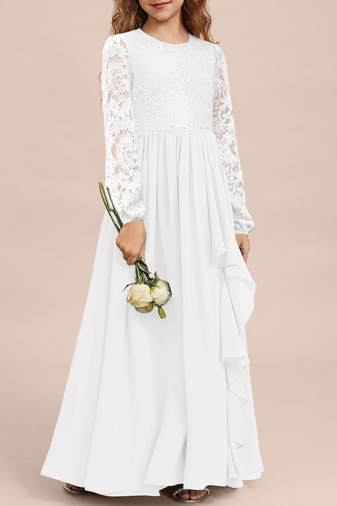 Formal Long Sleeve Flower Girl Dress for Wedding Party