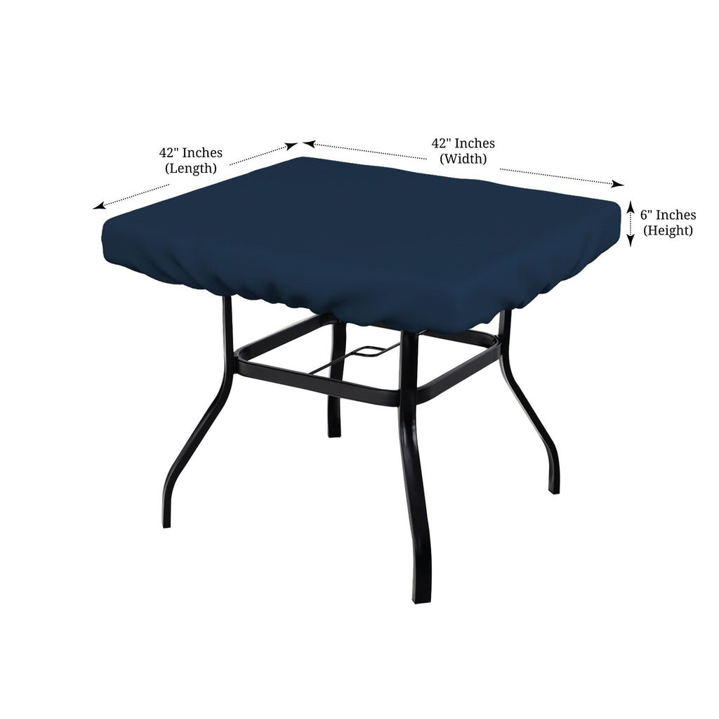 Square Table Top Cover, 12 Oz Waterproof UV & Weather Resistant Patio Table Cover, Outdoor Table Cover Outdoor