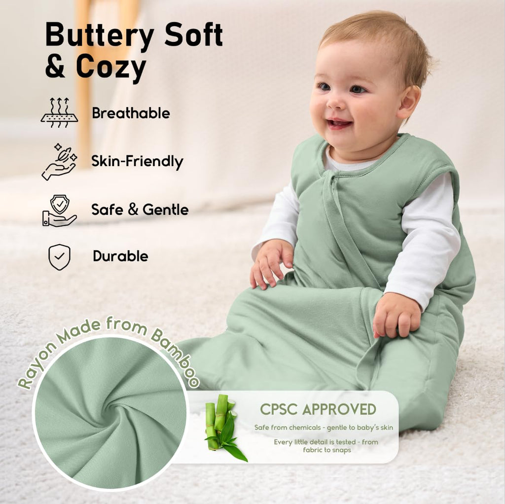 Baby Sleep Sack Rayon Made from Bamboo 1.0 Tog