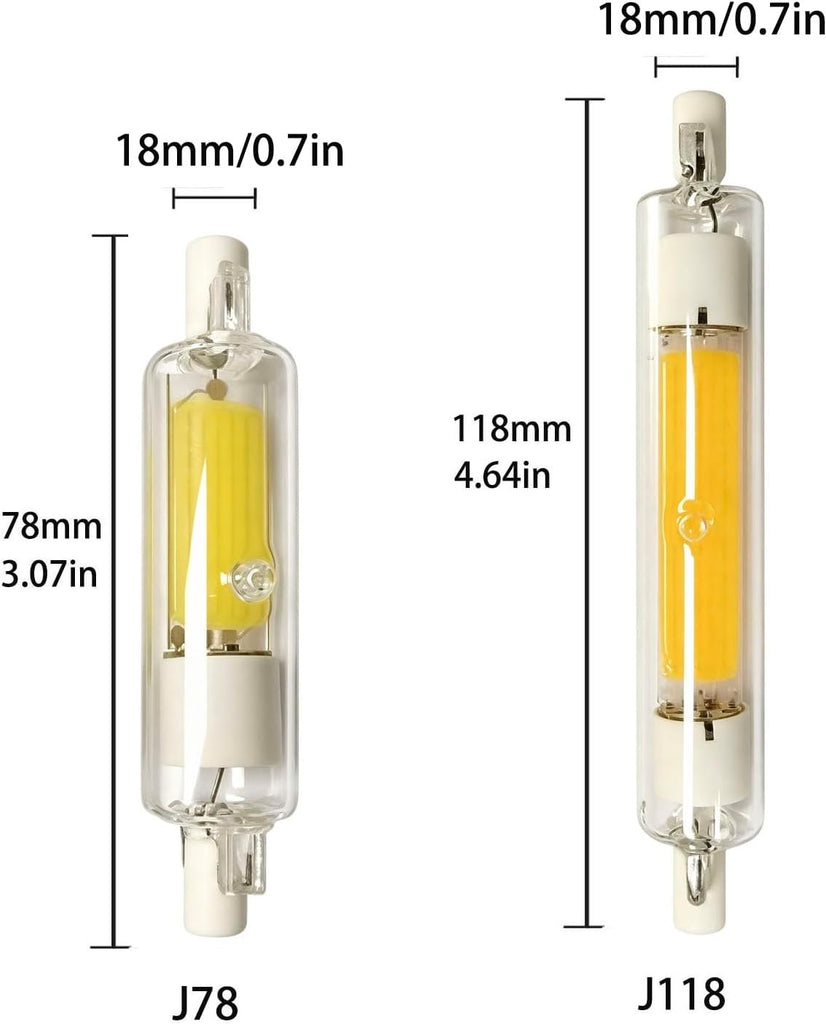 R7S COB LED Lamp 78mm 10W 120V R7S J78 Double Ended Floodlight Bulbs
