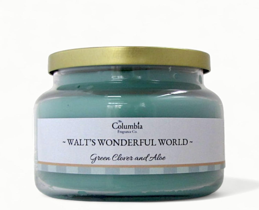 Walt's Wonderful World Fragrance Gift Set - Green Clover & Aloe - Disney Resort Inspired Candle, Room Spray &