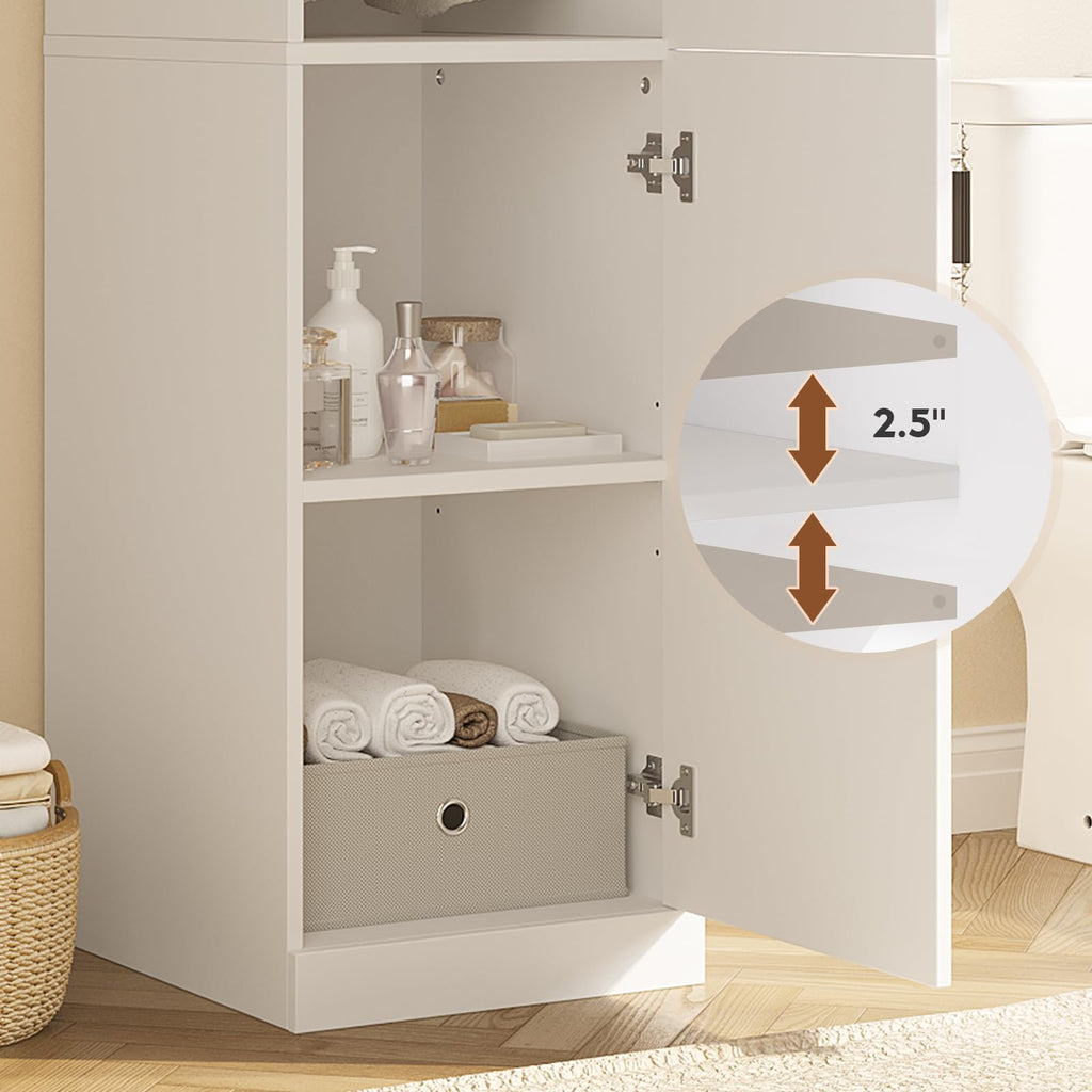 Armoire Wardrobe Closet with 2 Door & Shelves, 74.8" Large Wardrobe Cabinet with Hanging Rod, Freestanding Modern