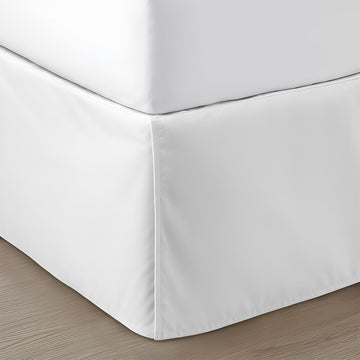 18 inch Drop Bed Skirt Cal King Size - Platform Style with Secure Fit, Classic Tailored Look, Elegant Pleated Style