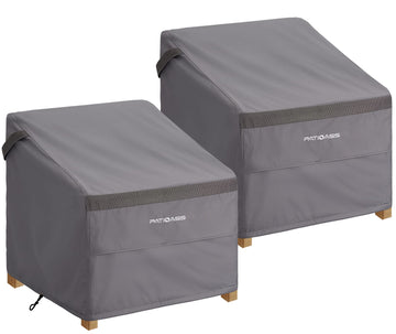 Waterproof Outdoor Single Arm Chair Covers Grey 36''w x 37''d x 36''h All Weather Resistant Covered Outdoor Lawn
