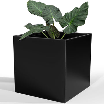 Metal Planter Box for Outdoor Plants 26" L x 26" W x 26", Heavy Duty Steel Large Square Planter Box with Removable